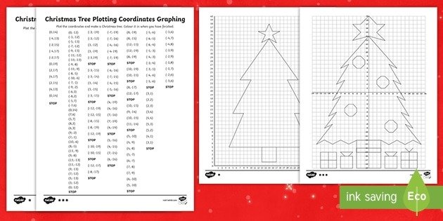 Christmas Tree Plotting Coordinates Graphing Activity