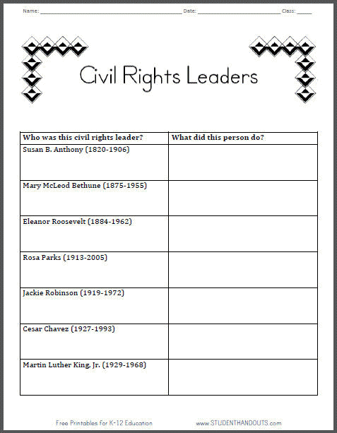 civil rights writing assignment