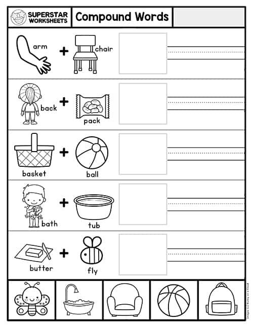 Compound Words With Pictures Worksheets - Worksheets Master