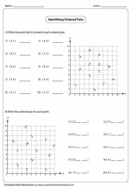 Coordinates Large Grade Multiplication Worksheets Graphing Word