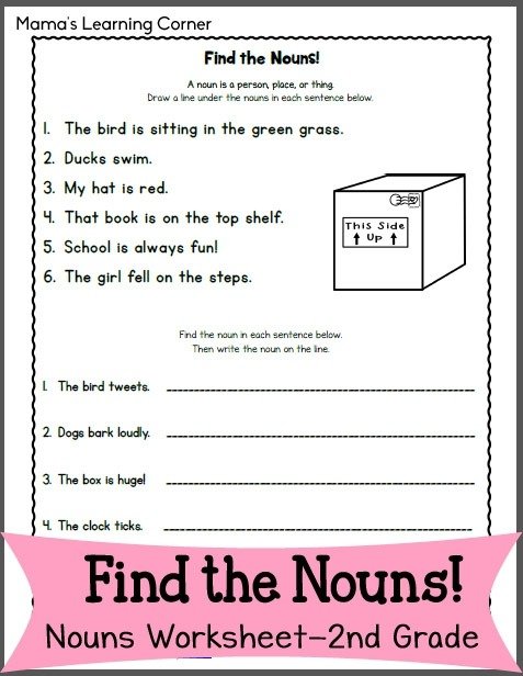 Find The Nouns Worksheet For Nd Grade