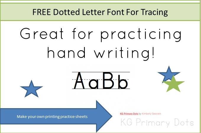Free Dotted Letter Font For Tracing