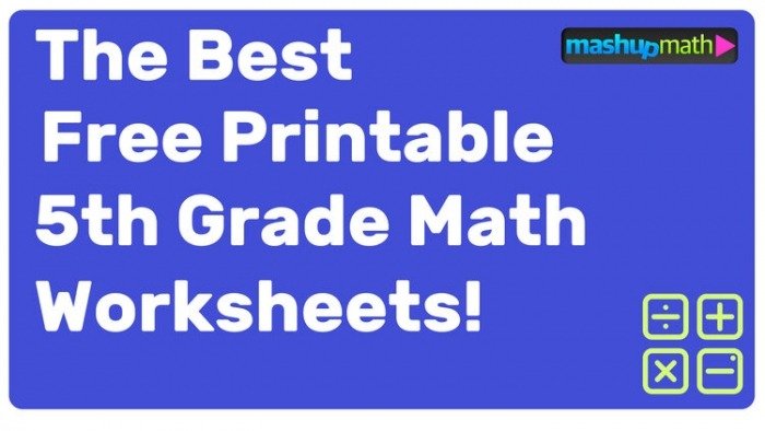 Free Printable Th Grade Math Worksheets With Answers  Mashup Math