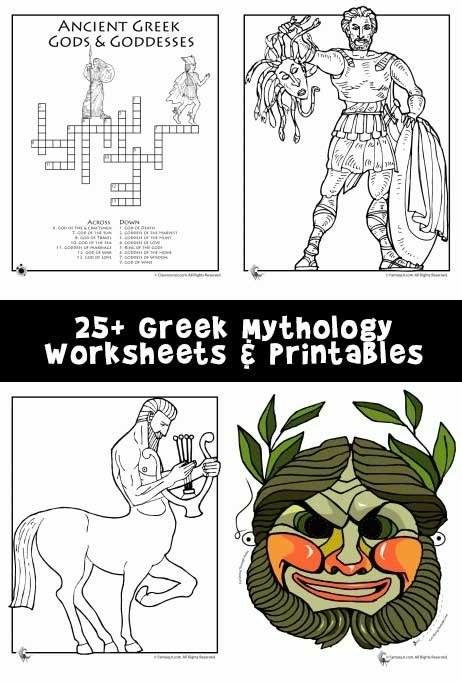 Greek Mythology Worksheets   Coloring Pages