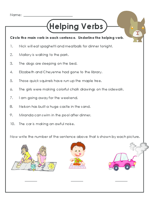 Helping Verbs Worksheets For Grade 3 With Answers