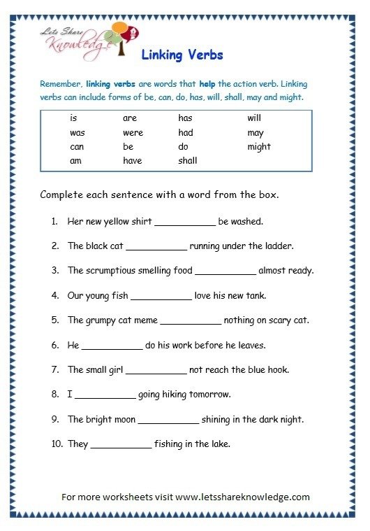 Homework Help Verbs Main And Helping Main And Helping Verbs Worksheet