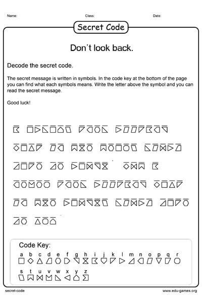 A Secret Code Is Printed In Symbols With The Help Of The Code Key