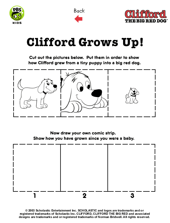 Clifford  Printables  Clifford Activity Pages