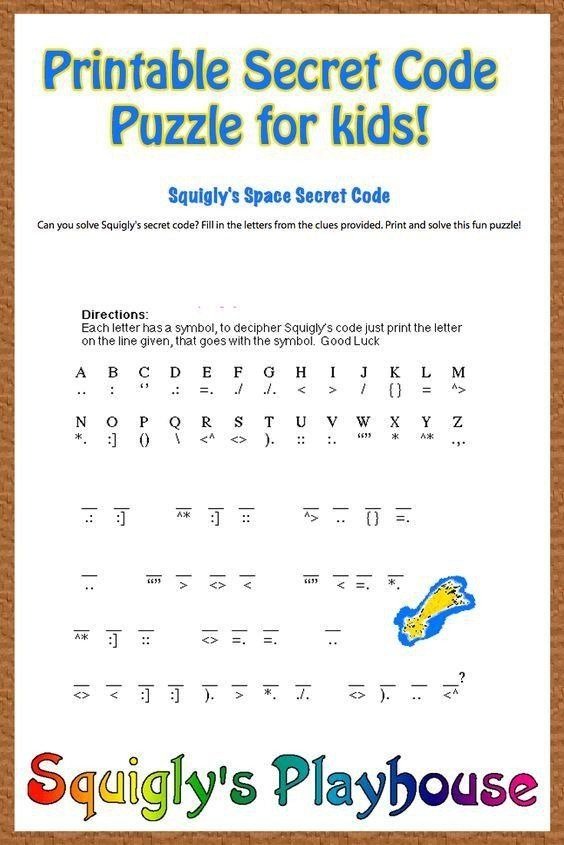 Free Printable Secret Code Worksheets Free Printable Secret Code